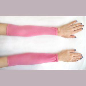 Pink mesh sleeves armbands for belly dance costume or fairy cosplay. Size M. New